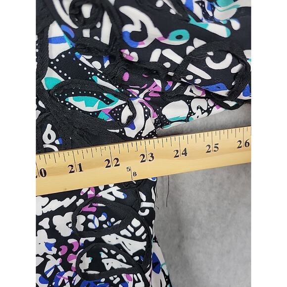 Trenz by Theresa Renz Colorful Raised Piping Open Front Jacket Women's Plus 1X - Picture 9 of 11